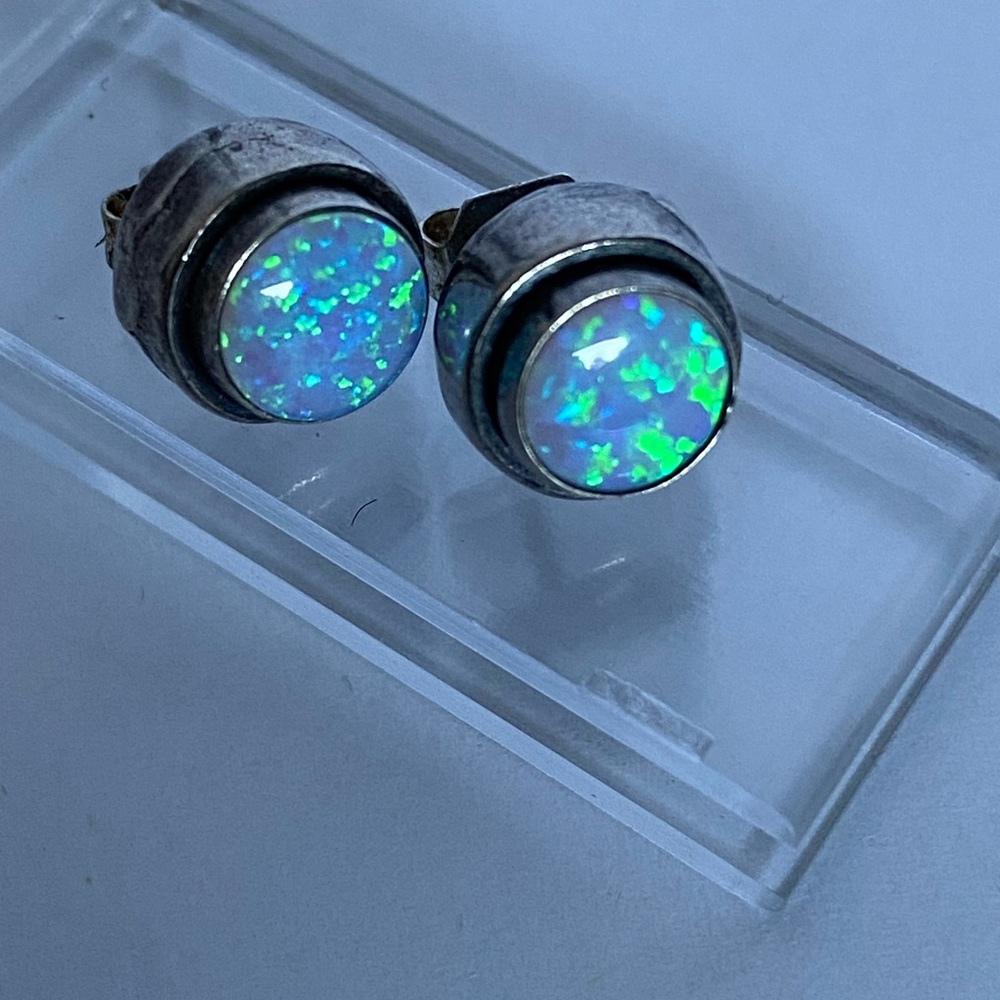 Iridescent Stud Earrings